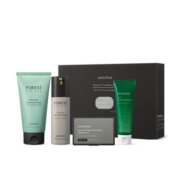 이니스프리 레디 포 더 밀리터리 3종 + 알로에 리바이탈 수딩젤 세트, 1세트