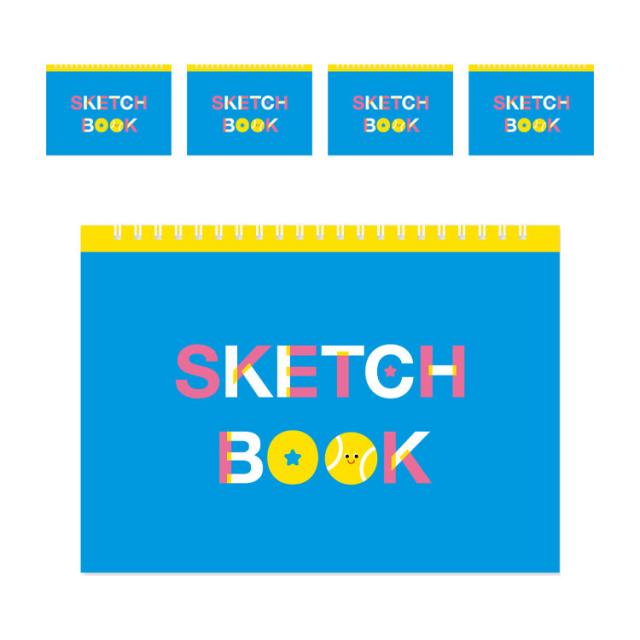 뮤엠교육 뮤고랑 스프링 스케치북 5p, 345 x 250 mm, 20매