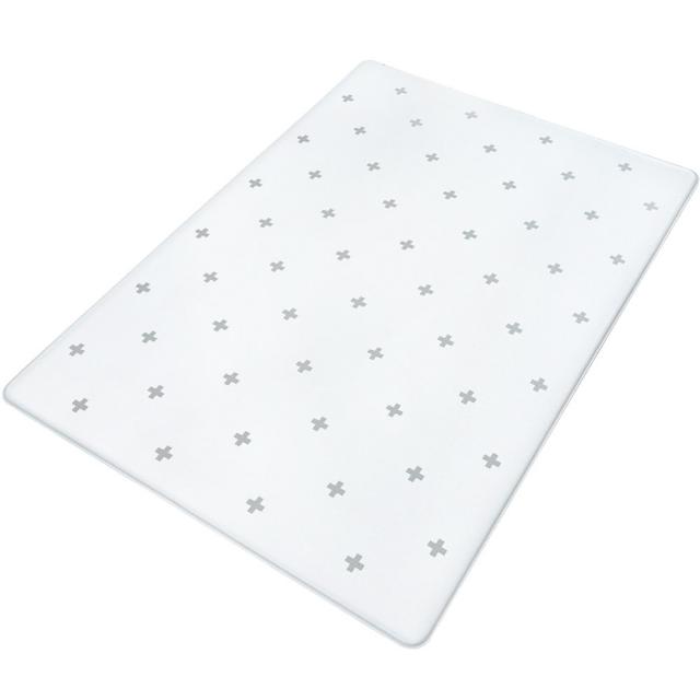 퓨어 헤링본 Pvc 양면 놀이방 매트 크로스 화이트