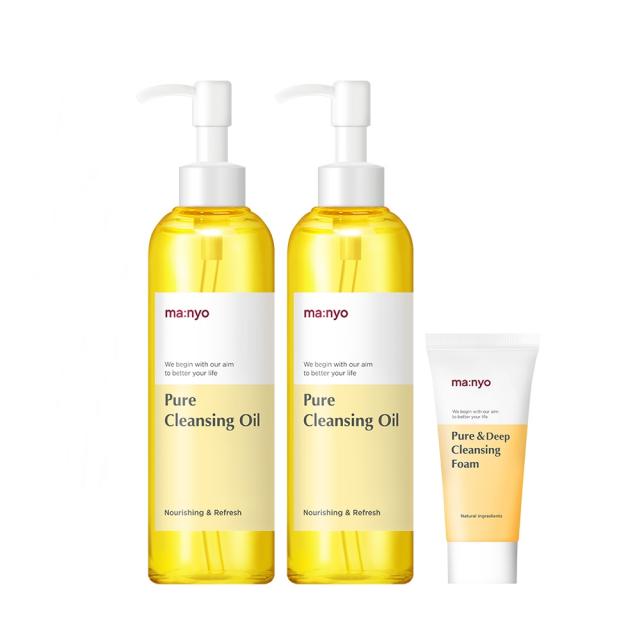 마녀공장 퓨어 클렌징오일 200ml x 2p + 퓨어앤딥 클렌징폼 20ml, 1세트