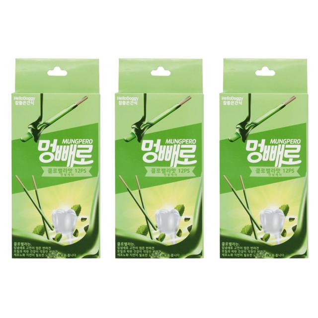 참좋은간식 멍빼로 강아지간식 12p 클로렐라 3개