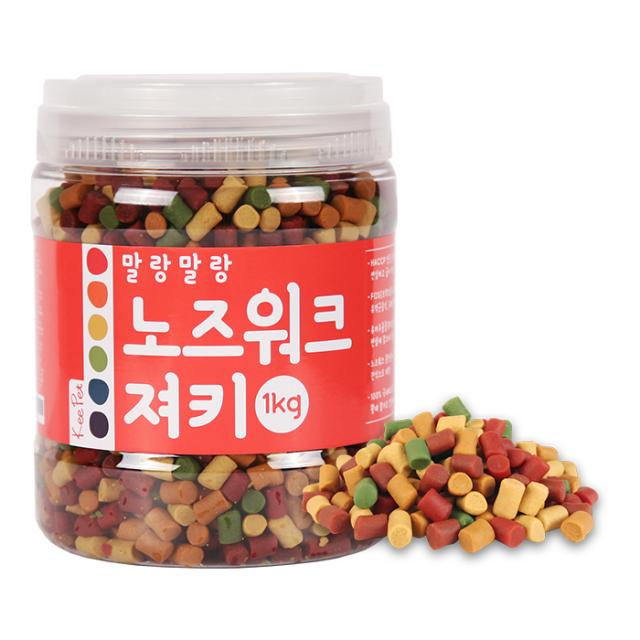 킵펫 말랑말랑 노즈워크 져키 강아지 간식 1kg, 혼합맛, 1개