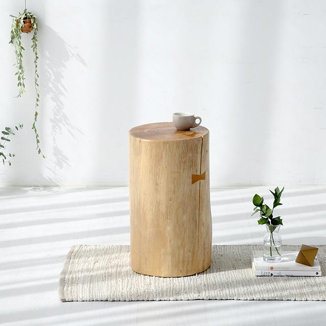 마켓비 TUFFY 통나무 스툴 45 SM0002, 내추럴