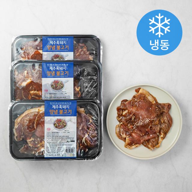 꿀맛나는세상 제주 흑돼지 양념 불고기 (냉동), 450g, 3개