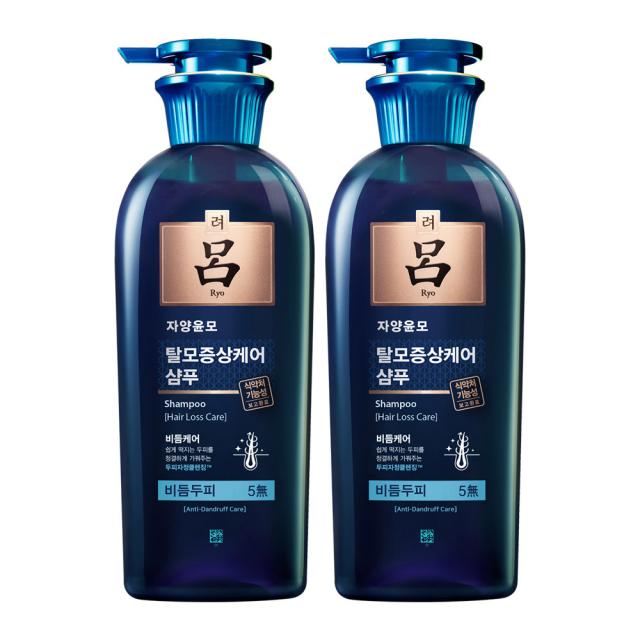 려 자양윤모 탈모증상케어 비듬 샴푸 프레시 허벌향, 400ml, 2개