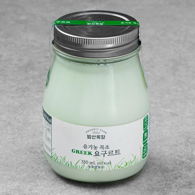 범산목장 유기농 인증 목초 그릭 요구르트 350ml 1병