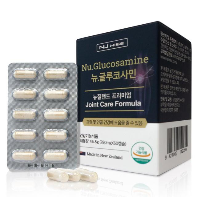 뉴와이즈 초록잎홍합 무릎관절 연골 프리미엄 글루코사민 1개 60정