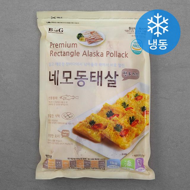 비앤지 네모동태살 전/부침용 (냉동), 1kg, 1개