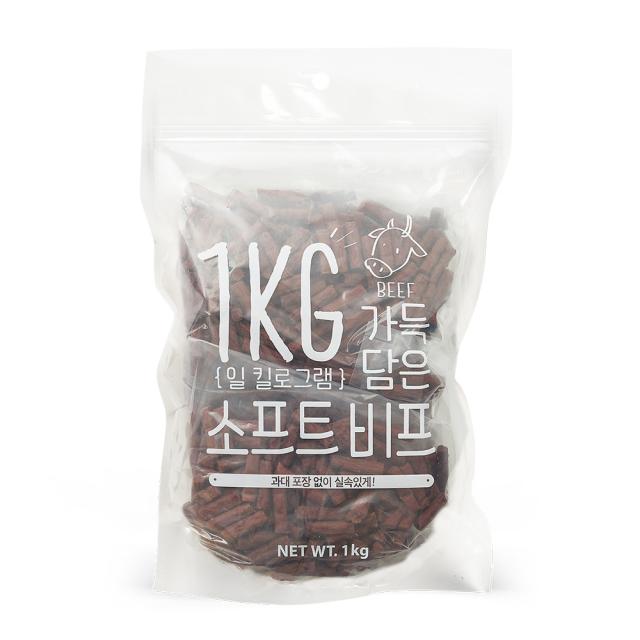 슈퍼츄 일 킬로그램 가득담은 소프트 져키 1kg 소고기맛 1개