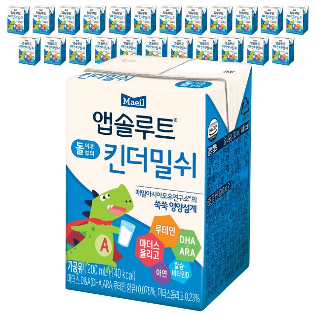 앱솔루트 킨더밀쉬 200ml 우유맛 24개