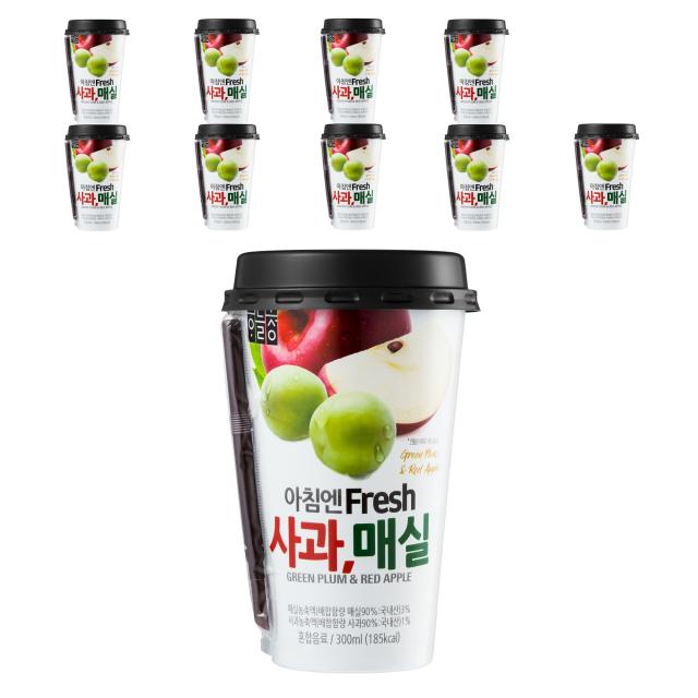하늘청 사과매실 음료, 300ml, 10개