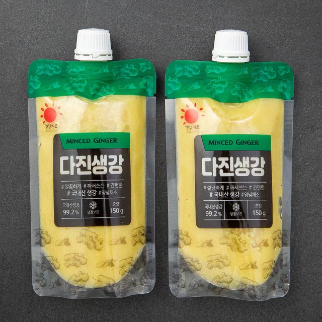 엔젤식품 국내산 짜서쓰는 다진생강, 150g, 2개