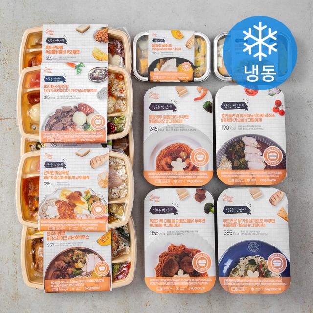 김동준 도시락 선수바디 도시락 5종 + 두부면파스타 3종 + 리조또 + 샐러드 2종 세트 (냉동), 1세트