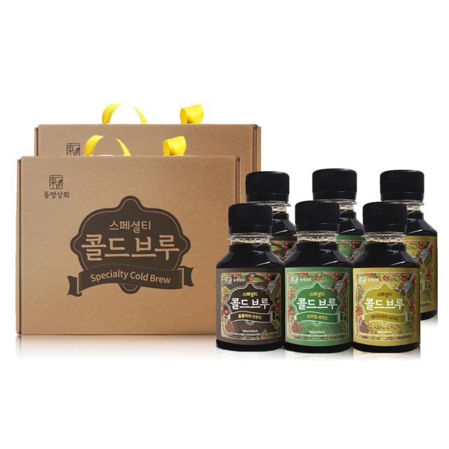 동명상회 스페셜티 콜드브루 100ml x 3종 세트, 콜롬비아 카우카 + 브라질 세하도 + 에티오피아 시다모, 2세트