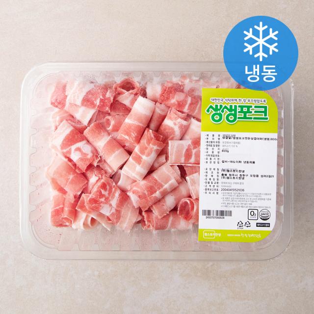 생생포크 한돈 대패 삼겹살 구이용 (냉동), 800g, 1팩