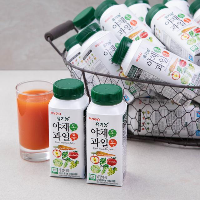 부산우유 유기농 인증 야채톡과일톡 주스 190ml 24개
