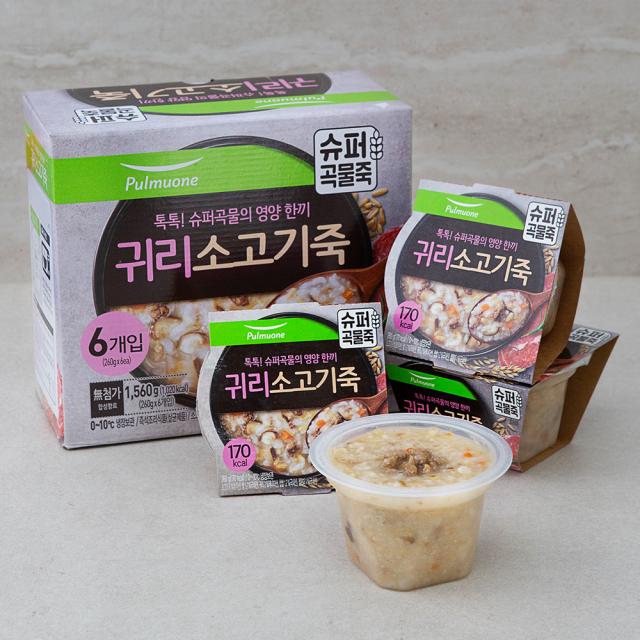 풀무원 귀리 소고기죽 260g 6개