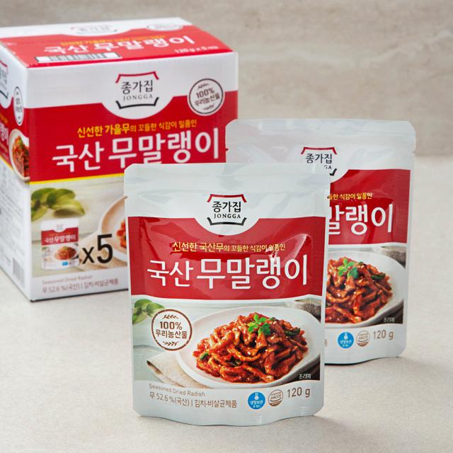 종가집 무말랭이, 120g, 5개