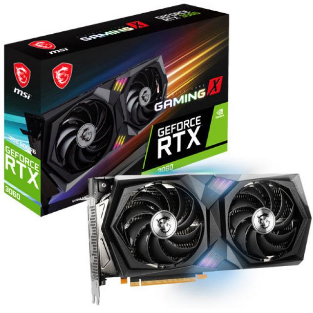 MSI 지포스 RTX 3060 게이밍 X D6 12GB 트윈프로져8 그래픽카드 (MSI코리아), 단일상품