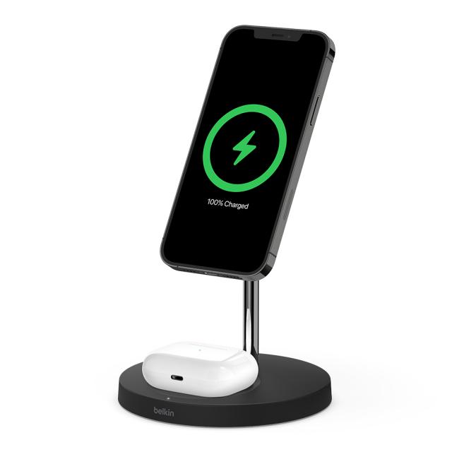 벨킨 부스트업 프로 2in1 맥세이프 15w 무선 충전 거치대 Wiz010kr 블랙 1개
