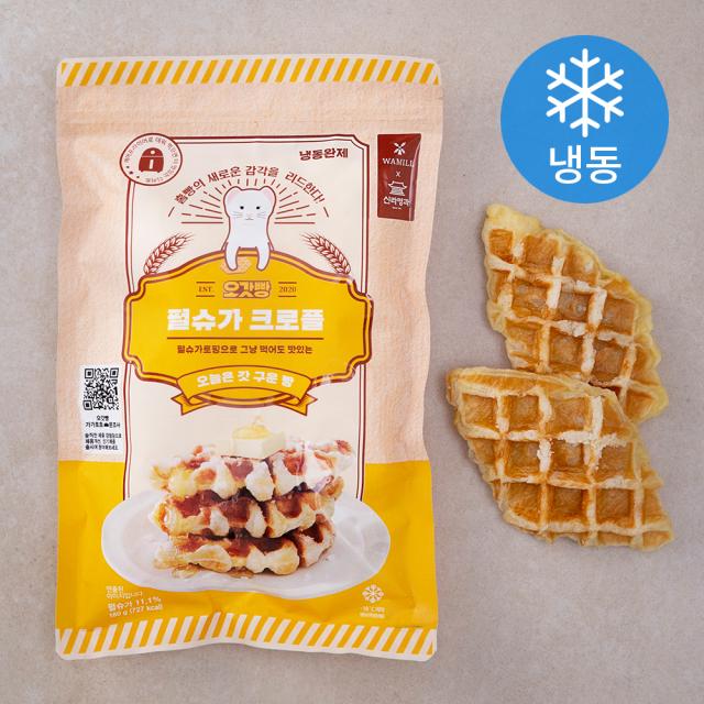 신라명과 오갓빵 펄슈가 크로플 (냉동), 180g, 1개