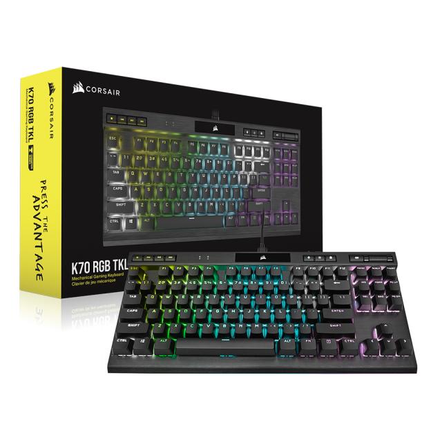 커세어 K70 Rgb Tkl 챔피언 시리즈 기계식 키보드 저소음 적축 텐키리스