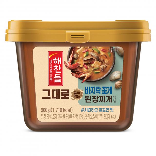 해찬들 그대로 끓여먹는 바지락 꽃게 된장찌개 양념, 900g, 1개