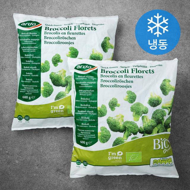 ardo 유기농 브로콜리 (냉동), 600g, 2개