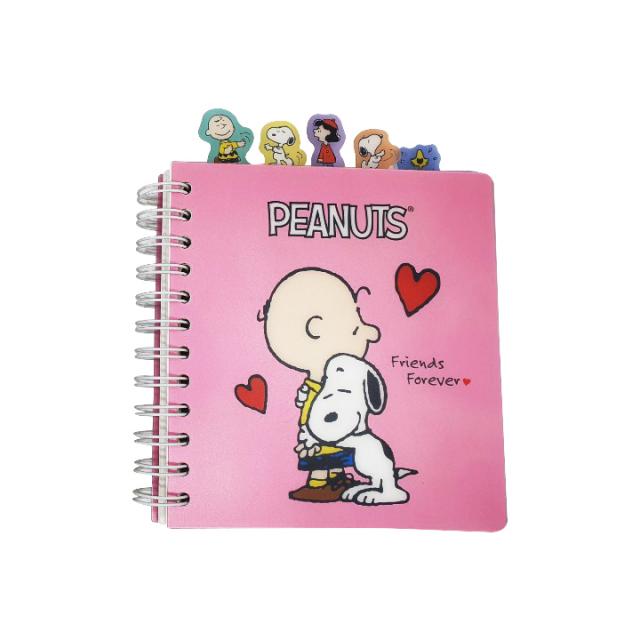 희망노트사 피너츠 스누피 인덱스 노트, 핑크, 1개