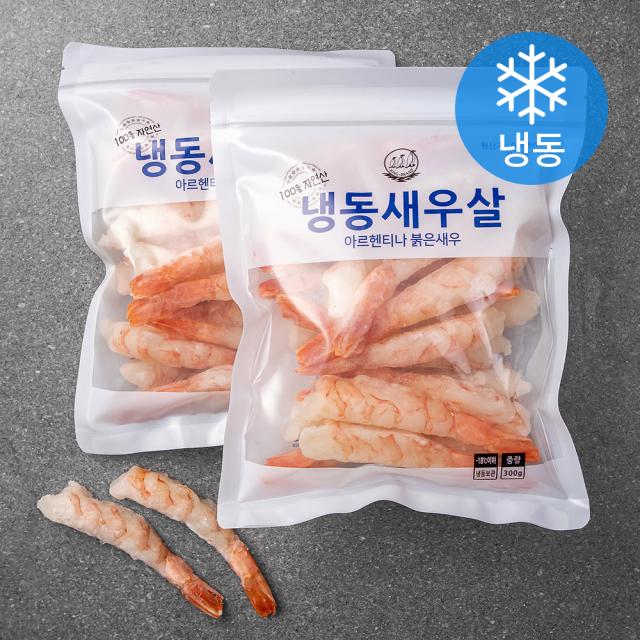 바다몰 자연산 생칵테일 홍새우 대 (냉동), 300g, 2개