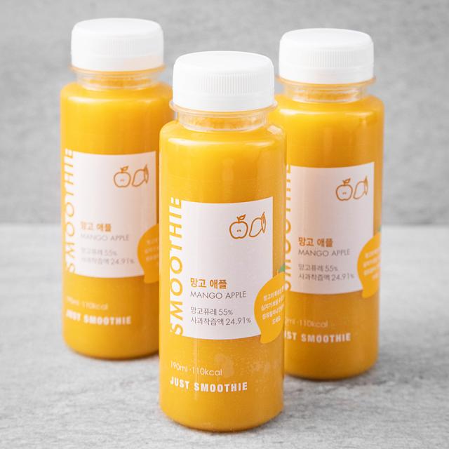 올가니카 망고애플 과채주스 190ml 3개