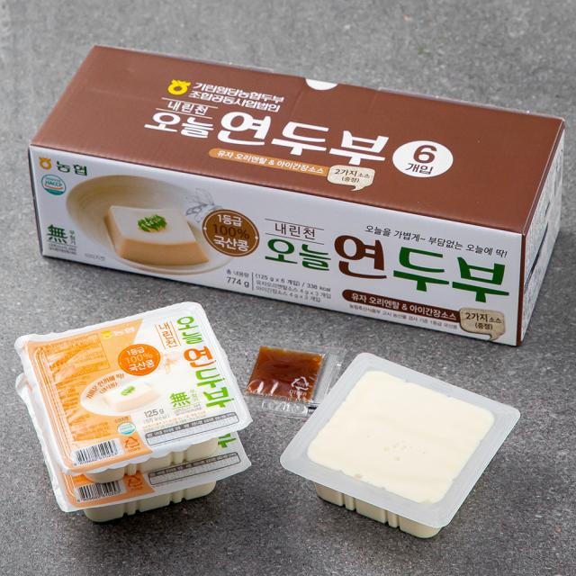농협 내린천 오늘 연두부 6입 750g 1개
