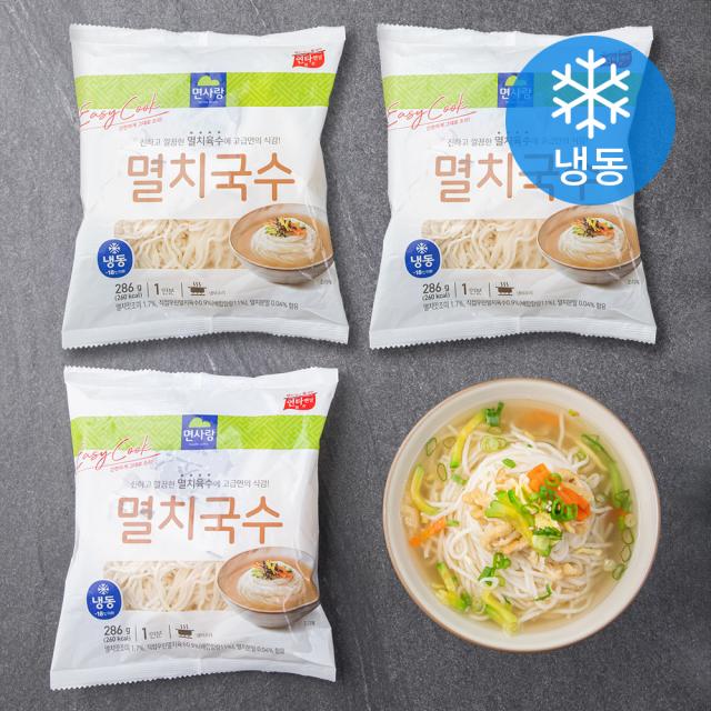 면사랑 멸치국수 M 3개입 냉동 858g 3개