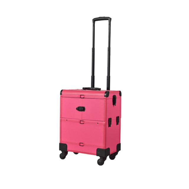 알리다 메이크업박스 캐리어 가방, 핑크, 1개