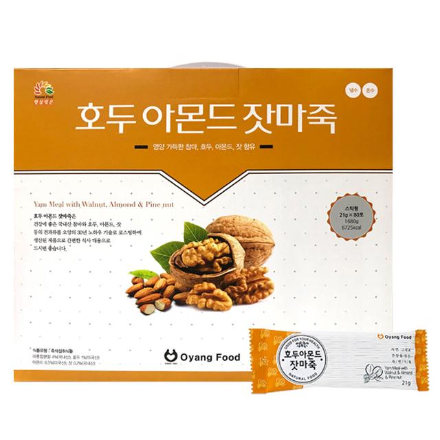 오양식품 호두 아몬드 잣 마죽 21g 80개
