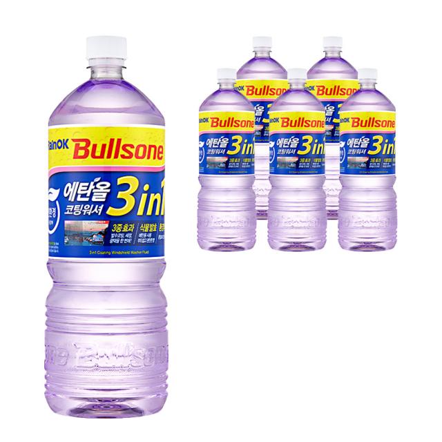 불스원 Rain OK 에탄올 3in1 코팅워셔액, 6개, 1.8L