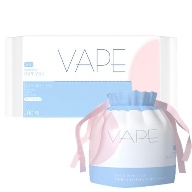 VAPE 일회용 미용 페이스 롤티슈 80매 + 각티슈 세트, 혼합색상, 1세트