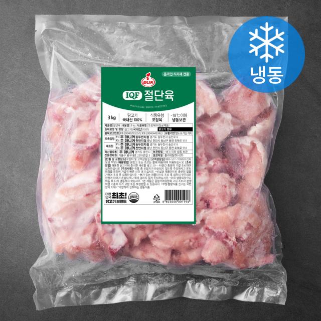 마니커 Iqf 다용도 닭 절단육 볶음용 냉동 3kg 1개