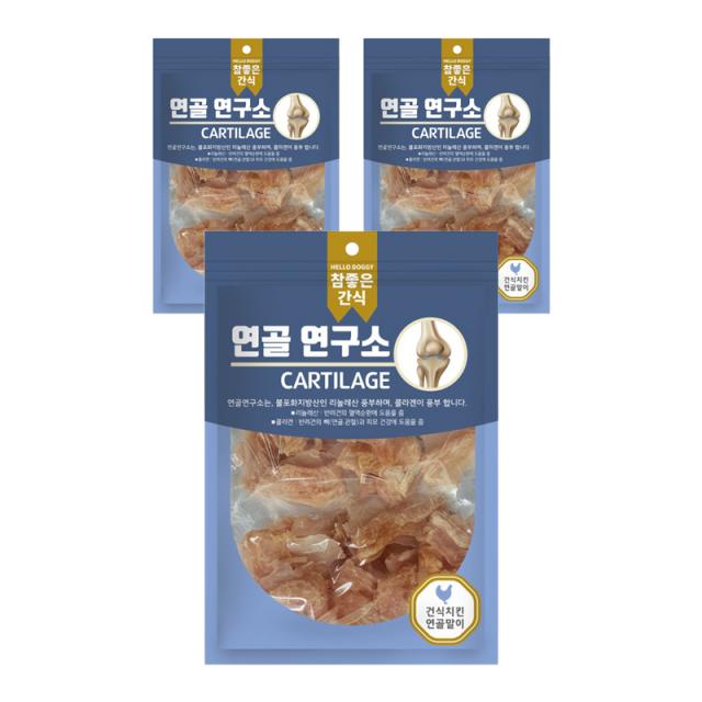 참좋은간식 건식타입 연골말이 100g, 3개, 치킨