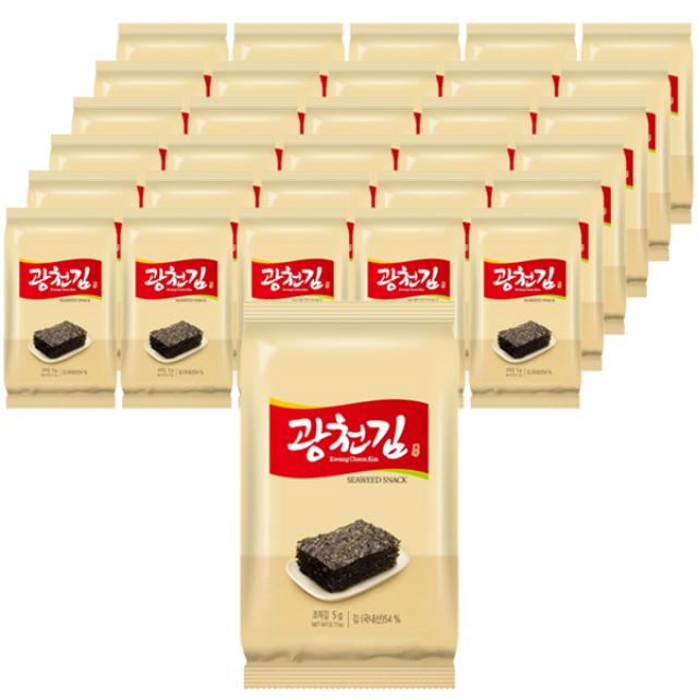 광천김 참 재래도시락 김, 5g, 96개