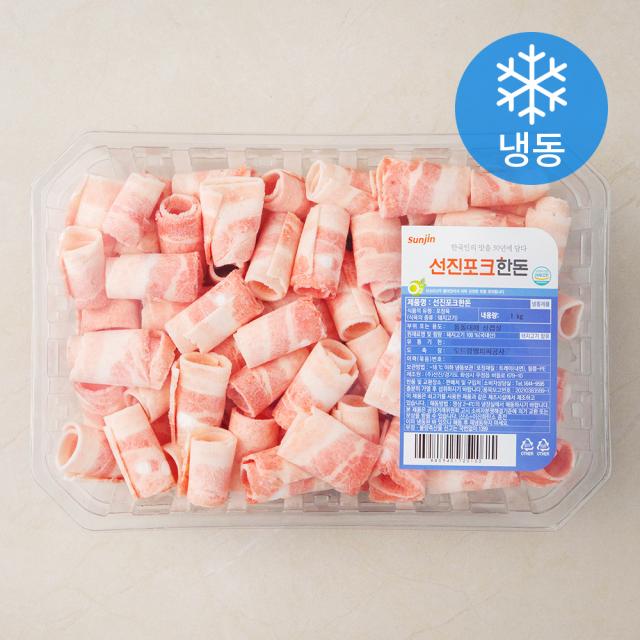 선진 포크한돈 돌돌대패 삼겹살 냉동 1kg 1개