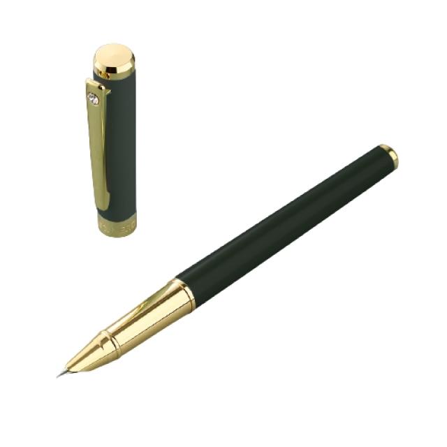 오르지 영웅 생활 사무용 만년필 후드닙 0.38mm, UEF, 블랙