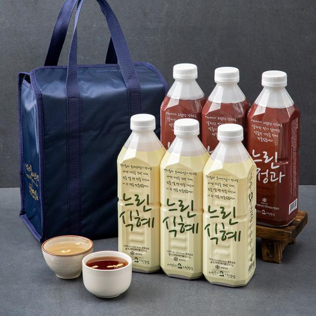 느린식혜 1000ml x 3개 + 수정과 1000ml x 3개 3호, 1세트