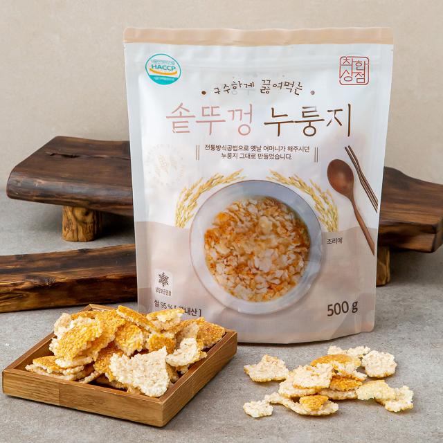 착한상점 구수하게 끓여먹는 솥뚜껑 누룽지, 500g, 1개