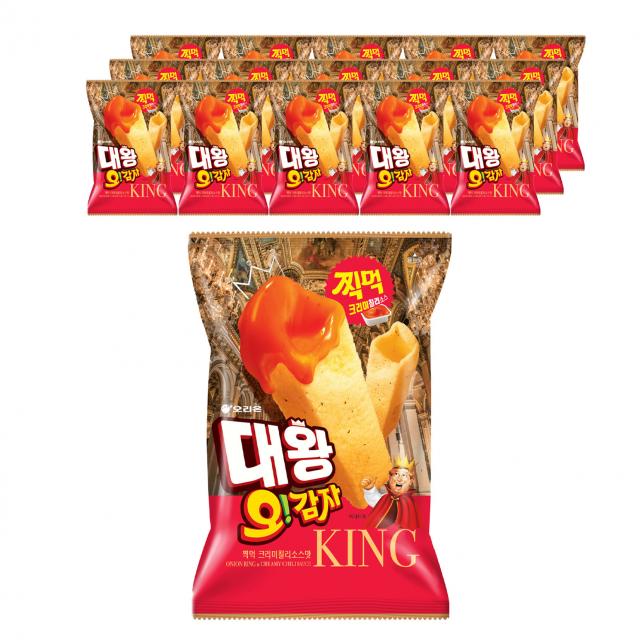 오감자 대왕 찍먹 크리미 칠리 소스맛, 65g, 16개