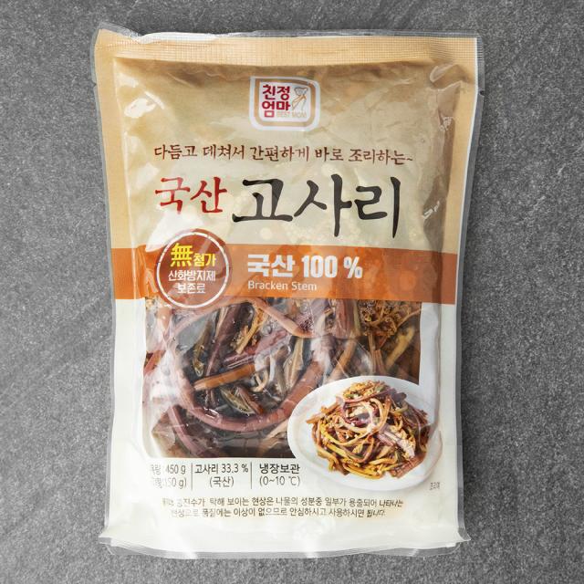 [로켓프레시] 친정엄마 국산 데친고사리, 450g, 1개