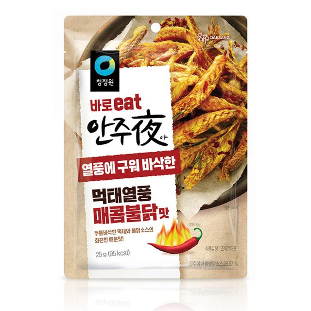 대상 청정원 안주야 먹태열풍 매콤불닭맛, 25g, 1개