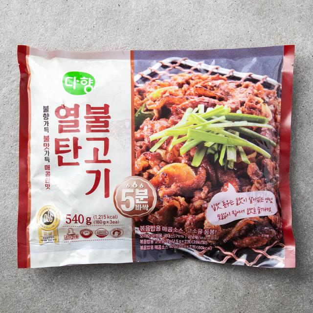 [로켓프레시] 다향오리 불향가득 열탄불고기 매콤한맛, 540g, 1개