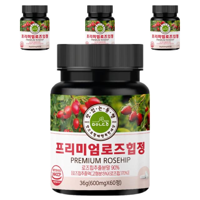 맛있는동행 프리미엄 로즈힙정 36g, 60정, 4개