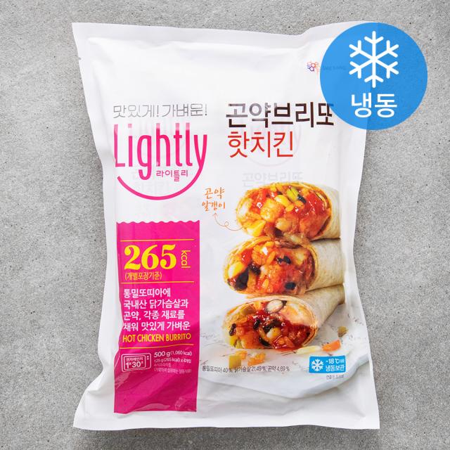 [로켓프레시] 대상 라이틀리 곤약브리또 핫치킨 4입 (냉동), 500g, 1개